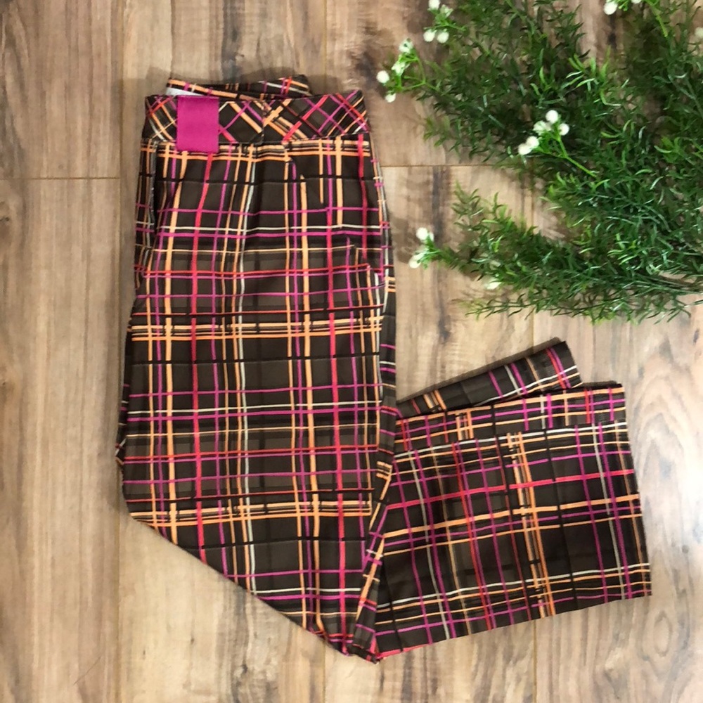 Nike women’s golf crop pants sz 2 xs plaid